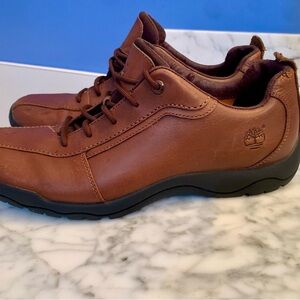 TIMBERLAND Earthkeepers Brown Leather Mens 10.5 Anti Fatigue Lace Up GSR Soles